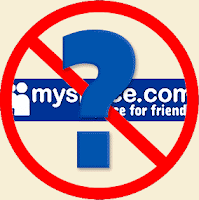 Question say no to MySpace logo