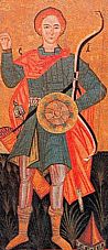 saint Dimitri de Thessalonique, icône russe du 16ème siècle