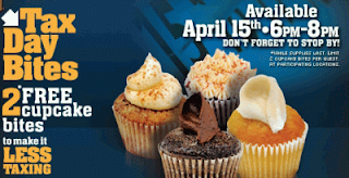 Cinnabon Free Cupcakes on Tax Day