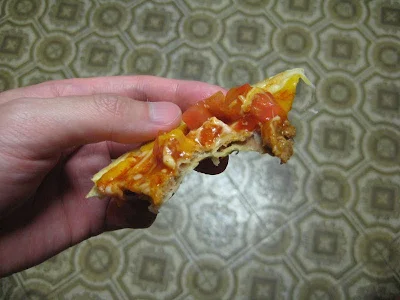 Taco Bell Mexican Pizza cross section