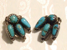 Vintage Turquoise Clip Earrings