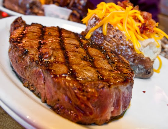 steak roadhouse texas potato baked loaded menu oz steaks potatoes rub prices ribeye restaurant rolls butter road rex think dinner
