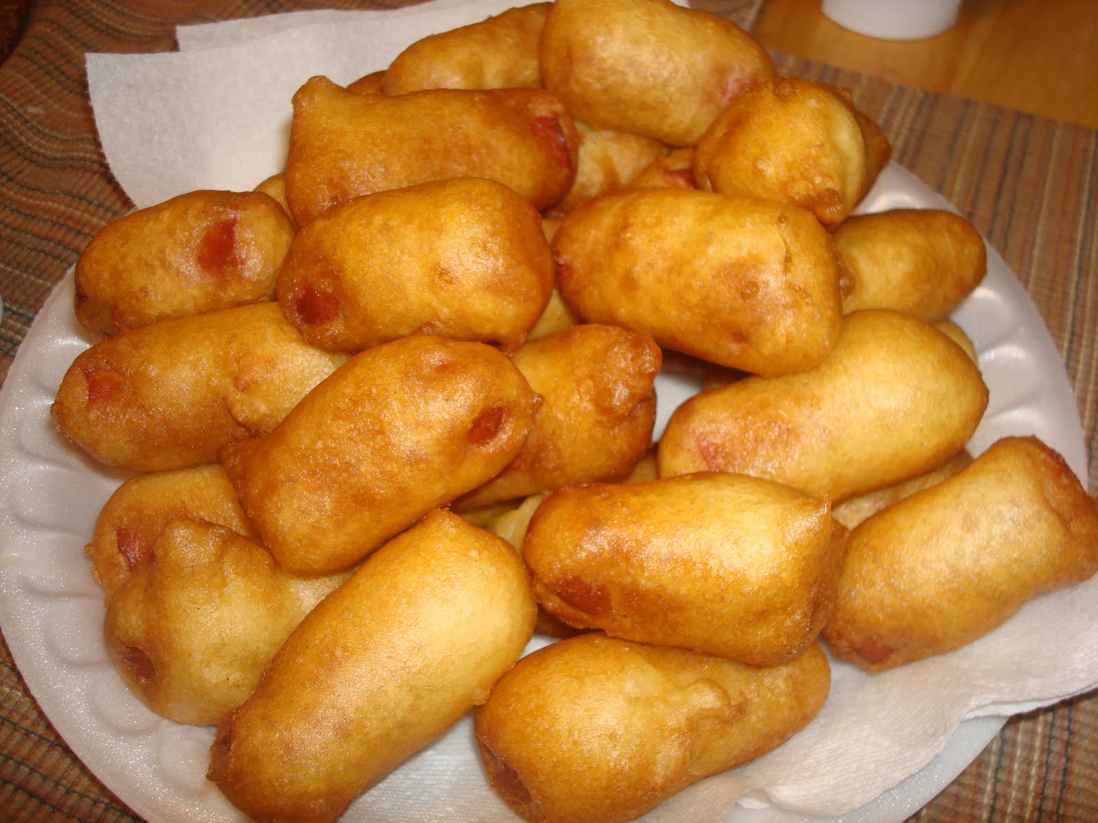 Corn dogs made with Pancake batter^_^ — HUNGRY CAKES