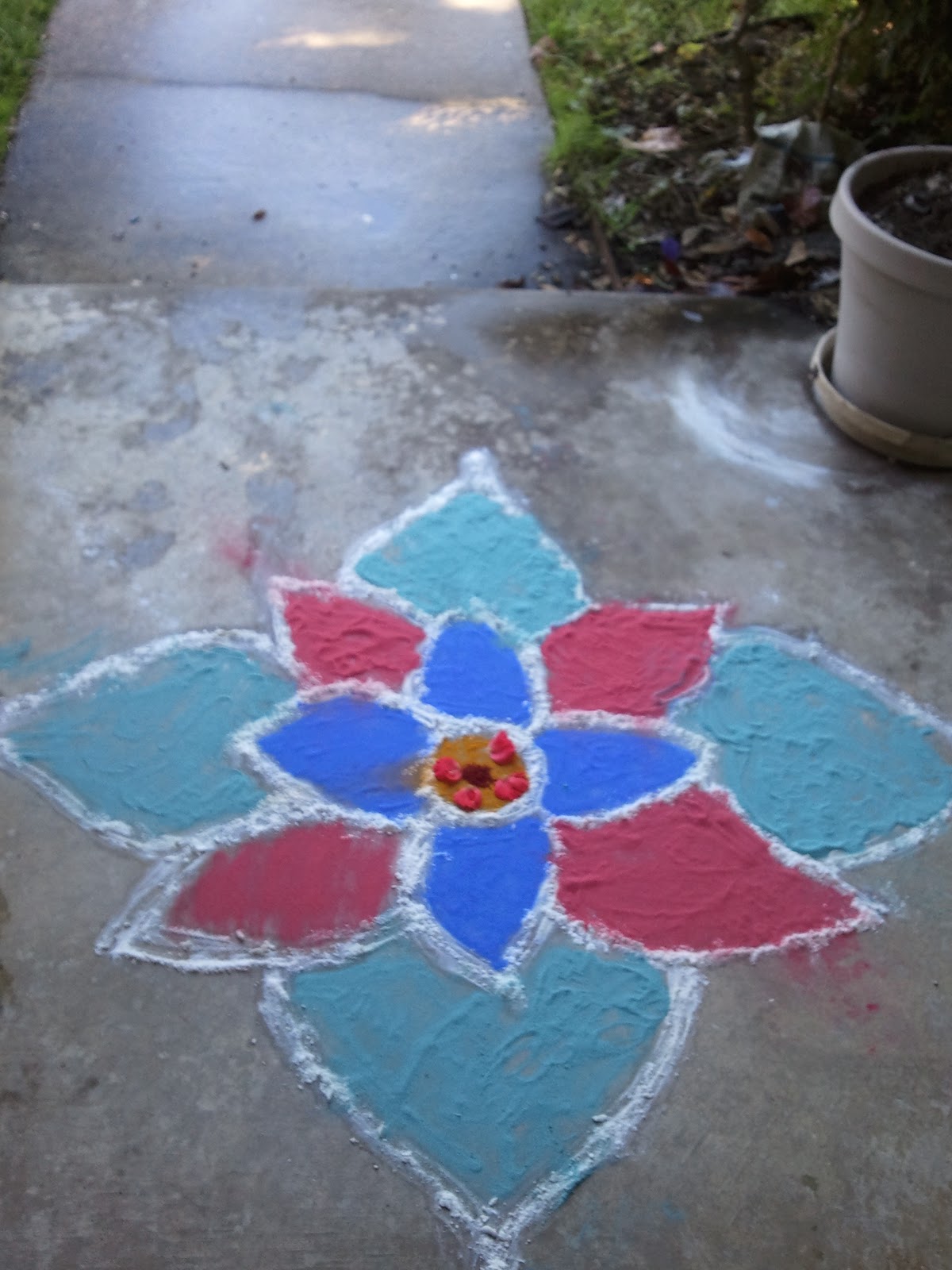 Practising Hinduism: A Simple Diwali Rangoli, 2010