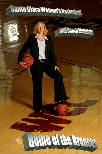 Santa Clara Women's Basketball and Coach Mountain