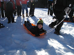 Parker in the Sled Race