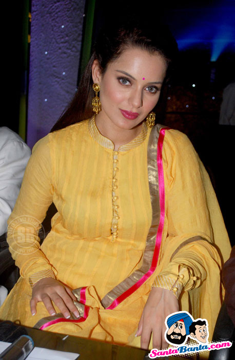 Kangana Ranaut sizzles in Yellow Suit at Knock Out Music Launch