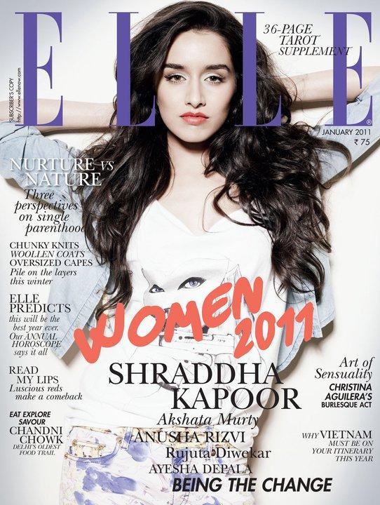  Shraddha Kapoor elle Magazine Cover Scan
