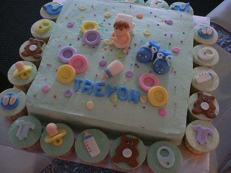 GanacheGanache Baby Boy Full Month Cake