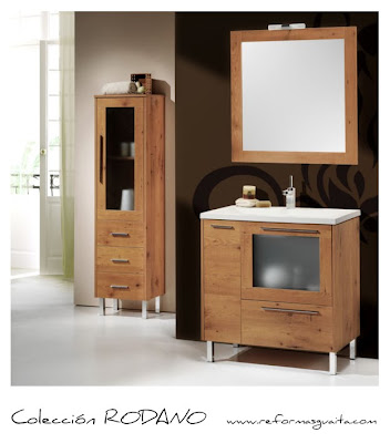 Colección Rodano, mueble de baño con diseño actual y marcado espíritu