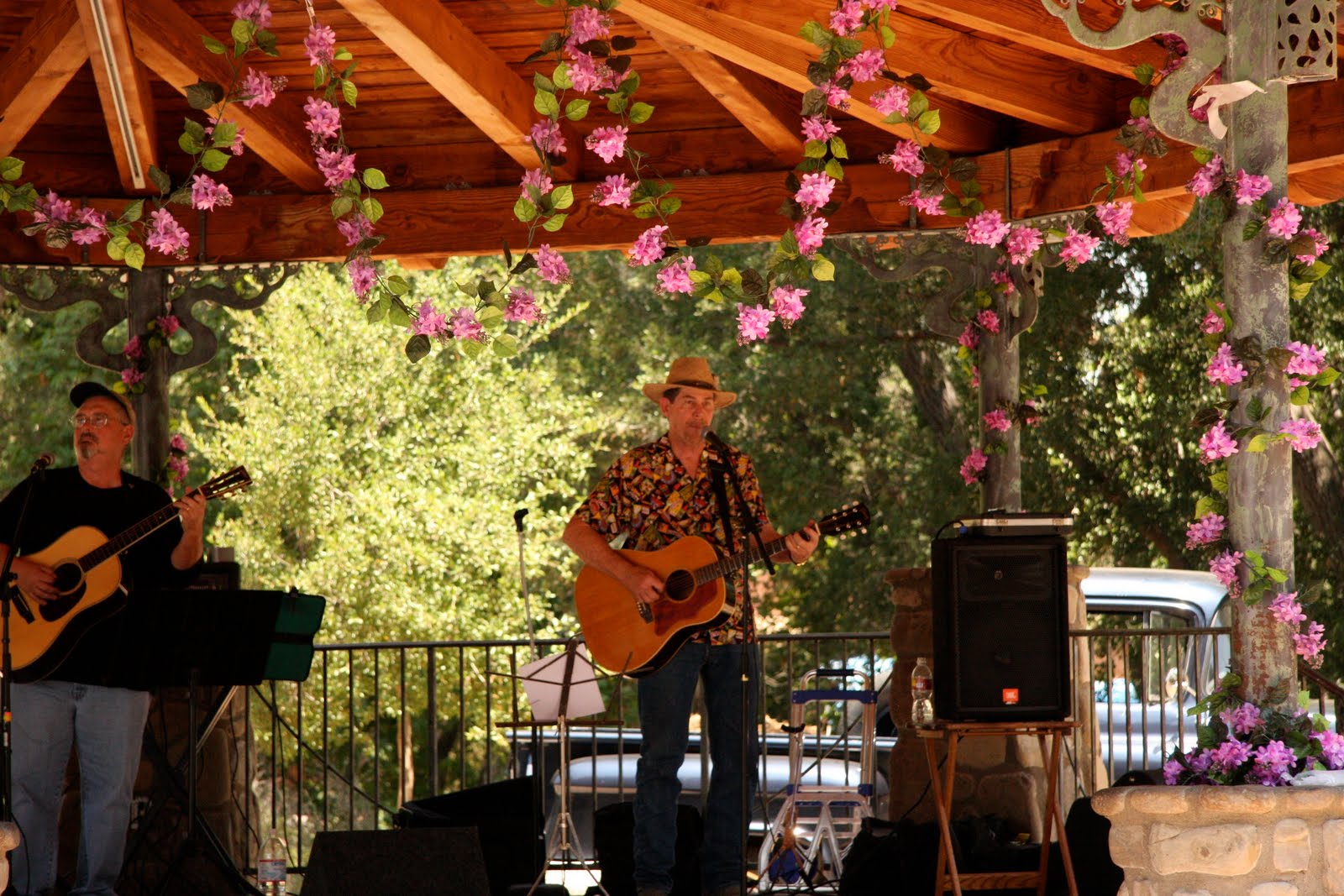 Hosting the Ojai Valley Lavender Festival 6/26/10, guys singing