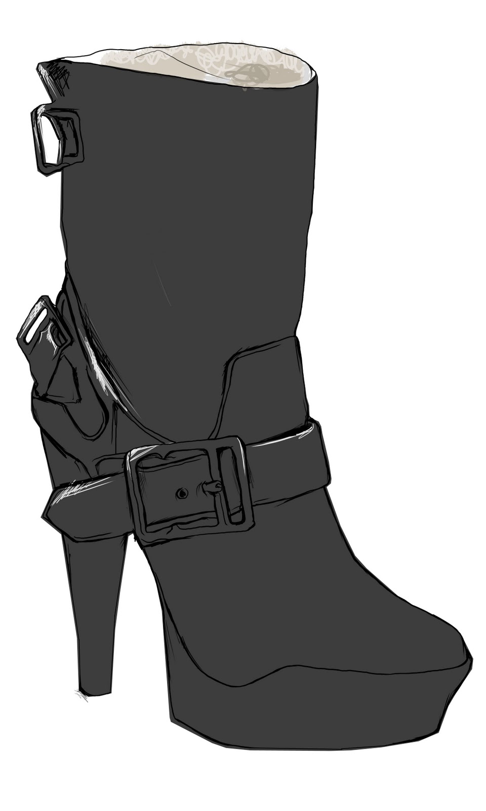 biker boots cut out