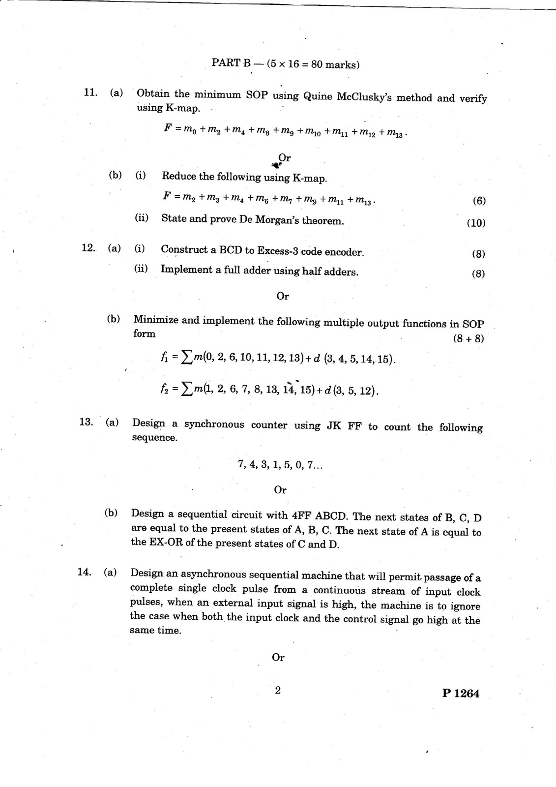 ANNA UNIVERSITY QUESTION BANK: DIGITAL LOGIC CIRCUITS