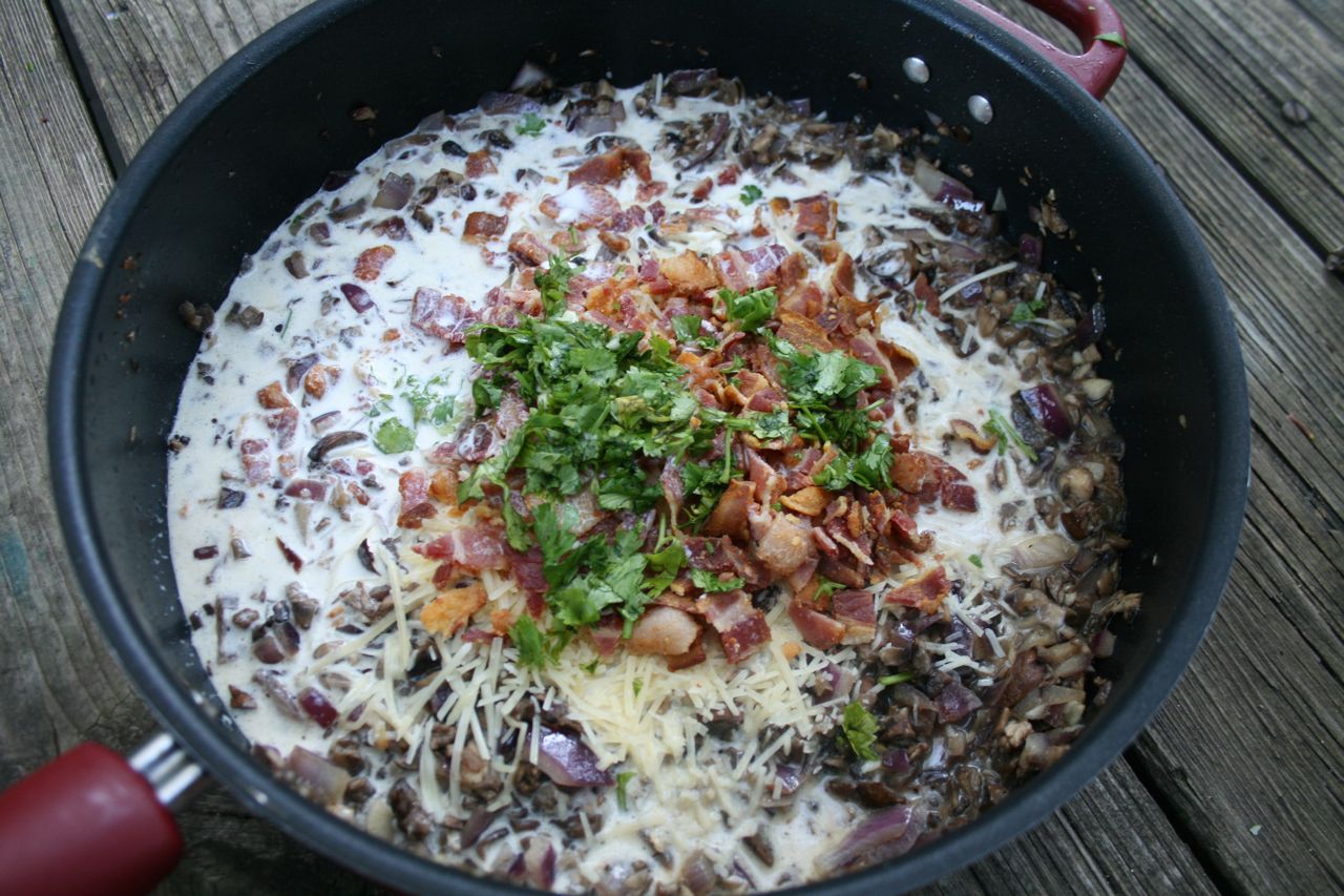 Recipe Shoebox: Pasta with Creamy Mushroom-Bacon Sauce