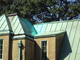 Copper roof that leaked