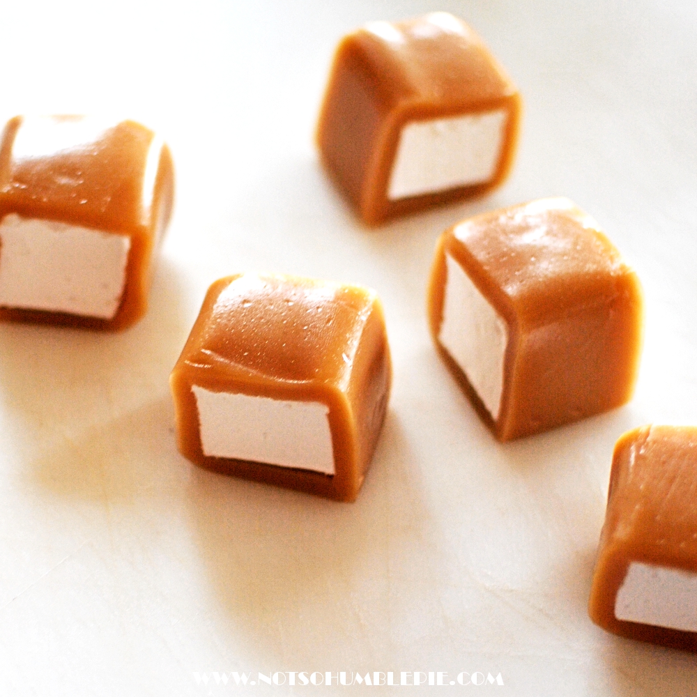 Not So Humble Pie Caramel Wrapped Marshmallows