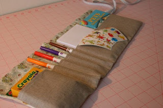 Clever DIY organized way to store kids' travel art supplies