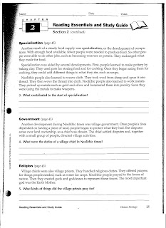 1F Mr. Cassidy's Global Studies One Class- Culinary: October 2009