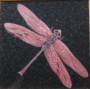 Red Dragonfly one of a kind Tile