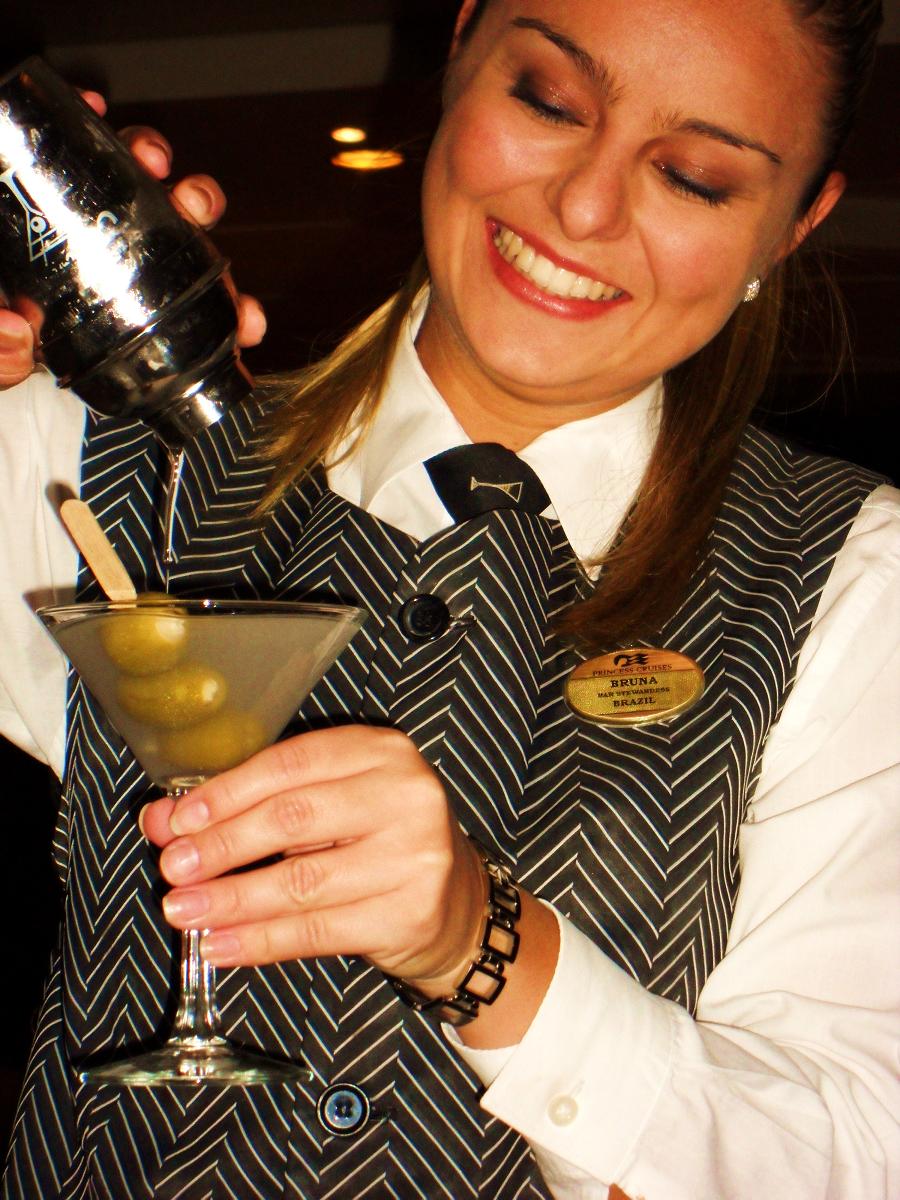 [aegean-sea-cruise-grand-princess-bruna-brazilian-cocktail-waitress-pours-martini.jpg]