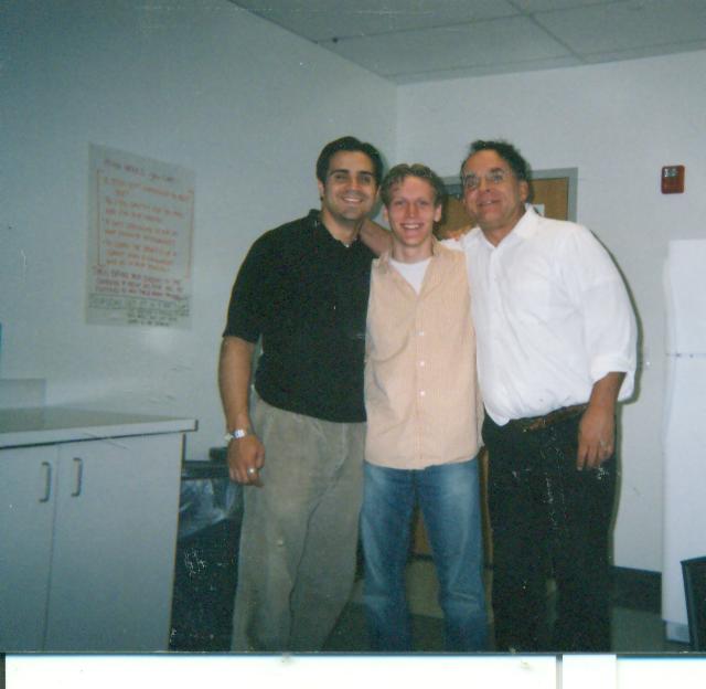 Me on right and 2 cool guys at DEAF COMMUNICATIONS CENTER job here; layoffs came, though. Oh, well.