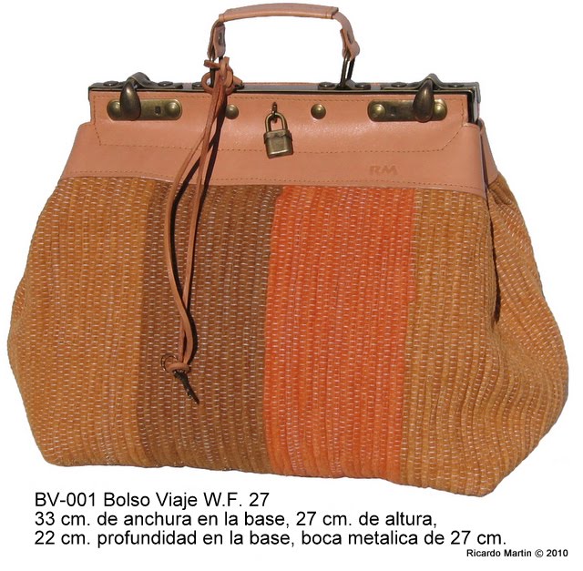 Ricardo Martin Artesano Bolsos De Viaje Con Boquilla Metalica De Compas 
