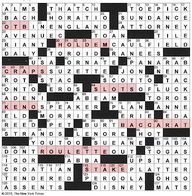 The New York Times Crossword in Gothic: 10 24 10 Risky Business