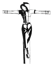 crucified skinhead girl