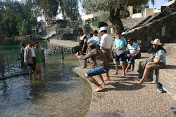 At "Yardenit Baptimisal site" on river Jordan(israel)