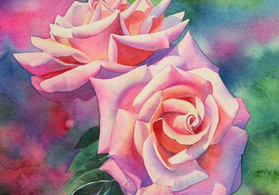 Simple Watercolor Roses