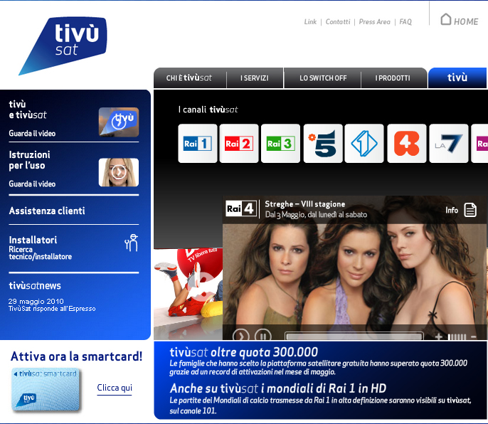 La TV nelle aree rurali, Sky