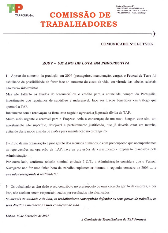 Comunicado 01CT2007