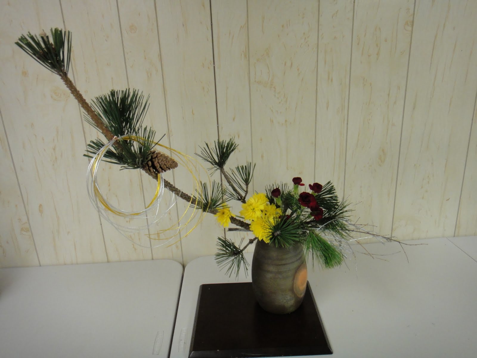 Flowers,Ikebana and I Horizontal CompositionNew Years arrangement