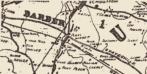 Map of Barber Junction With Lyerly Home