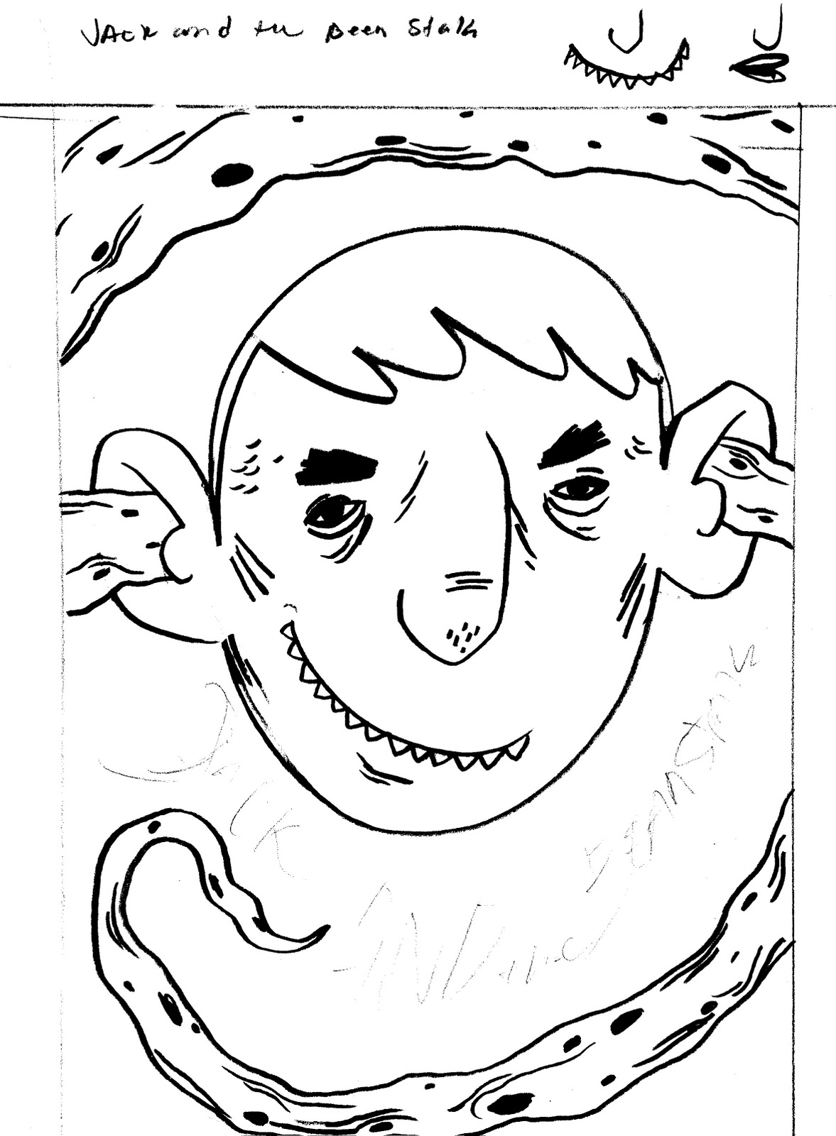 jack in the beanstalk coloring pages - photo #49