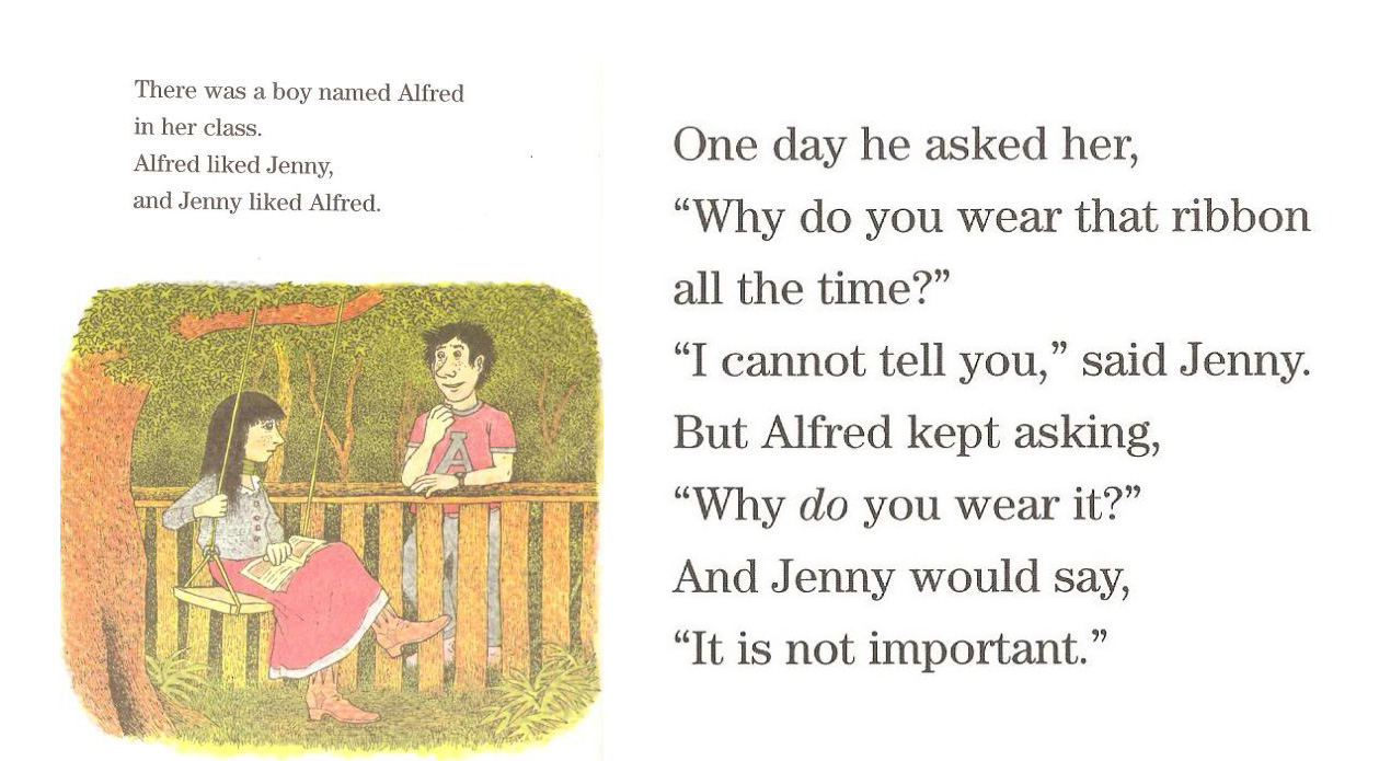 Okay. Quit. Mad. Stop. Alvin Schwartz The Green Ribbon