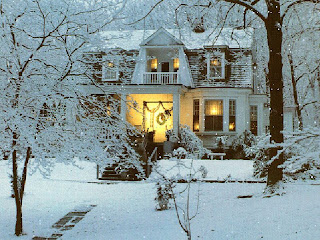 Beautiful wallpaper hd lake boat house green trees reflection : wallpapers13.com Christmas Backgrounds: Snowy Christmas Background