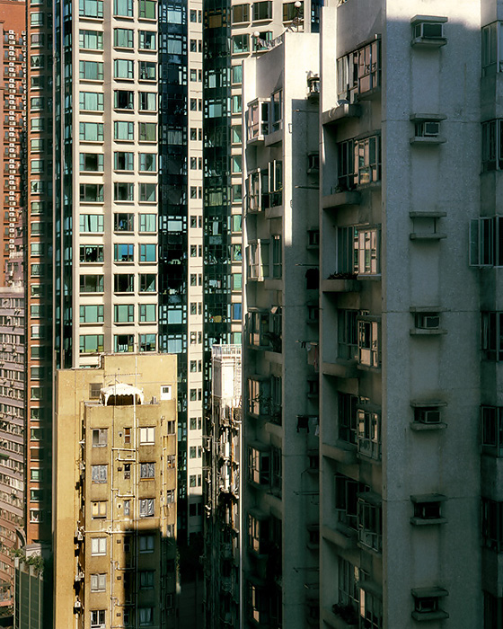 Apartment buildings as seen from Josen's apartment, Midlevels, Hong Kong - photo by Joselito Briones