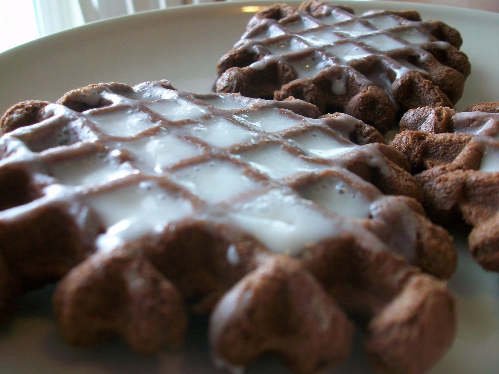 From Cupboard to Cupboard Chocolate Waffle Cookies