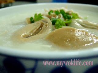 My Wok Life Cooking Blog Small Abalone (Limpets) and Shredded Chicken Congee (小鲍鱼鸡丝粥)