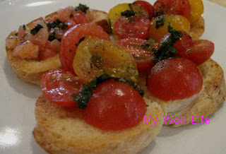 My Wok Life Cooking Blog Bruschetta with Tomatoes (and Basil)