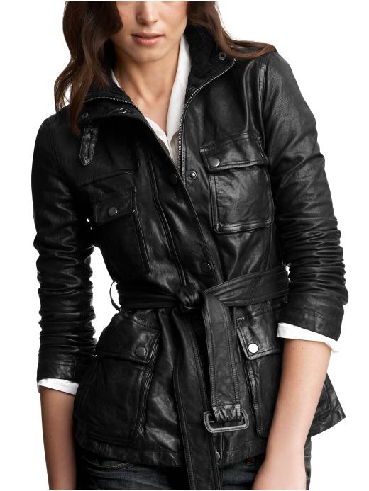 Fashion Binge Style Spotlight Gap Leather Utility Jacket