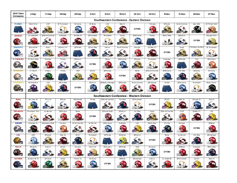 Sec Teams 2025 Schedule Martin L Danielsen