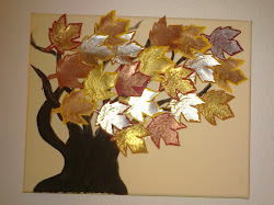 thanksgiving paintings embossed heat leaves