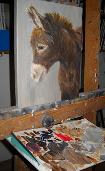 A view of my wife's easel right now.