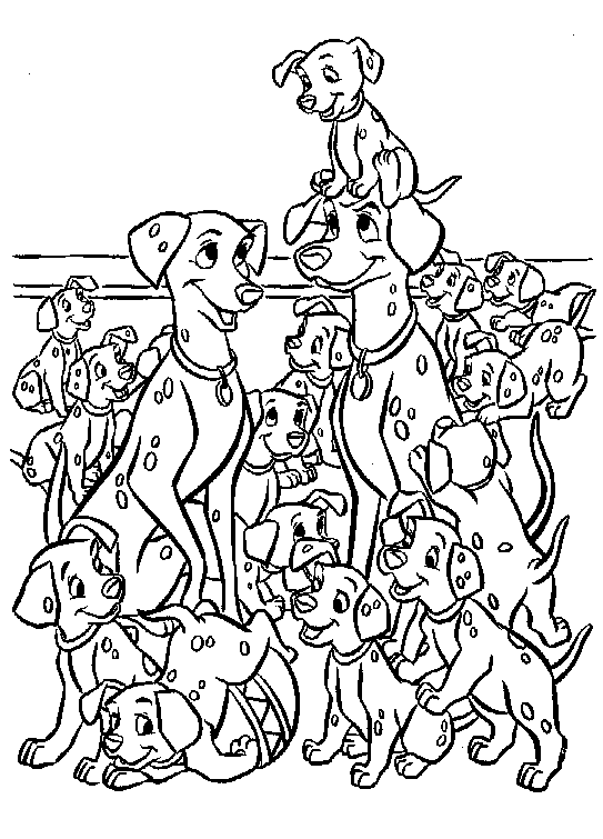 La Carica Dei 101 Da Colorare