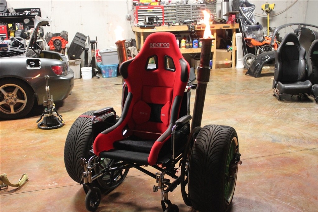 Flaming Zombie Monkeys: Awesome Hot Rod Wheelchair