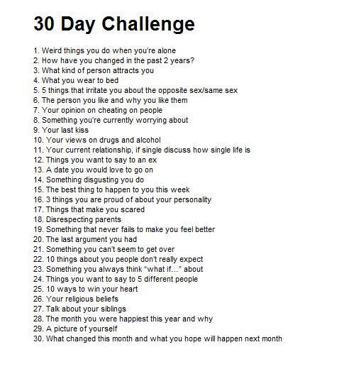 Teacher Veronike: Thinking about 30-day challenges