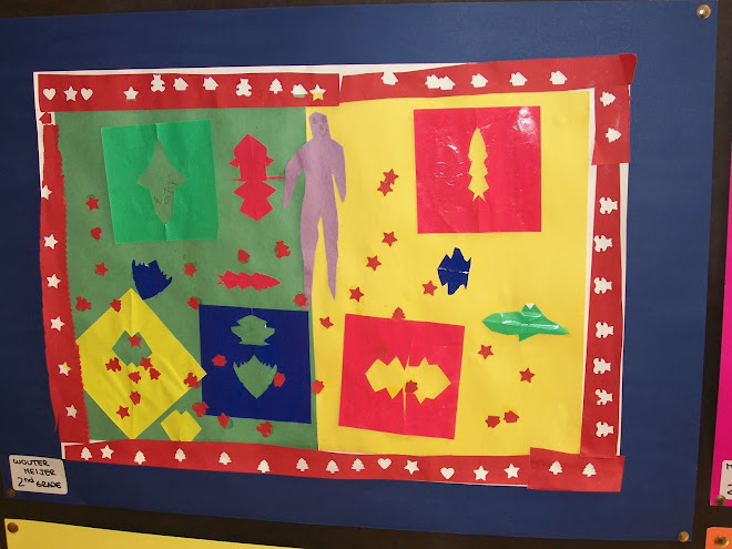 Collage con papeles recortados/inspirado en Matisse