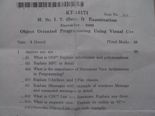 Visual C++ (VC++) Code by Students of M.Sc (IT & CA), AITS,Rajkot